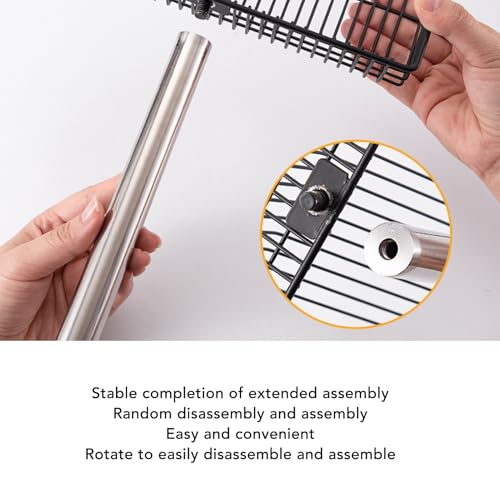 Extended Handle Stainless Steel Poop Scoop, Non - Stick Heavy Duty Sifting Shovel, Rustproof Labor - Saving Cleaning Tool for Livestock Farms and Chicken Coops