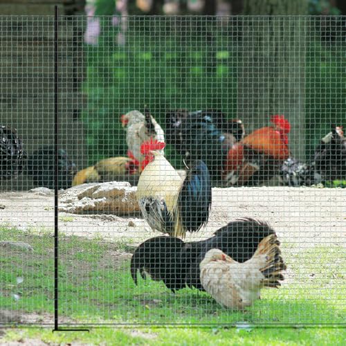 DoCred Non Electric Fence Netting, 40in x 164ft Movable Livestock Nets | Portable Chicken Mesh for Ducks, Goats, Sheep, Dog, Reusable Nylon Animal Barrier Fencing for Backyards, Farms Ranches - size: 40in x 164ft(Nylon)