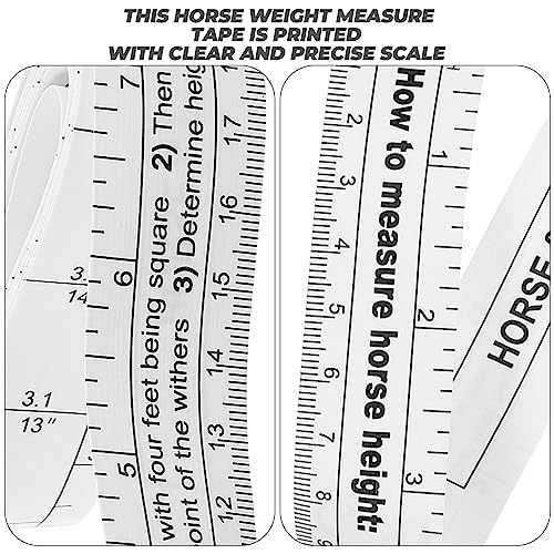 Yardwe Horse Measuring Tape for Accurate Weight Height Portable Livestock Measuring Tape Scale Cattle and Other Animals Lightweight and Convenient Farm Tool