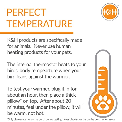 K&H Pet Products Snuggle-Up Bird Cage Heater, Bird Cage Accessory, Exotic Avian Warming Panel for Small Exotics Like Parakeet, Cockatiel, Canary - Small 5 X 3in Gray 12V - size: Small 3 X 5 Inches