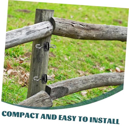 Generic 4pcs Screw-in Electric Fence Insulator Weather Resistant Design for Cattle and Ranch Fencing Secure Dual Hook Mechanism for Enhanced Safety and Insulation Performance