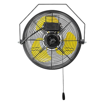 HiCFM 2500 CFM 12 Inch Industrial Wall Mount Fan, 3-Speeds High Velocity Wall fan with IP44 Enclosure Motor for Barn, Garage, Warehouse, Greenhouse and Commercial Use - size: 12" indoor