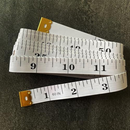 Soft Tape Measure Double Scale Measuring Tape Body Sewing Flexible Tailor Craft Vinyl Ruler for Weight Loss Medical Body Measurement, Has Centimetre Scale on Reverse Side (2pcs White-60 inch) - color: 2pcs White-60 inch