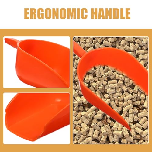 balacoo 2pcs Reusable Shovel Ergonomic Handheld Garden Scoop for Poultry Thicken Design for Easy Cleaning and Comfortable Use Lightweight Farm Tool for Livestock Feeding