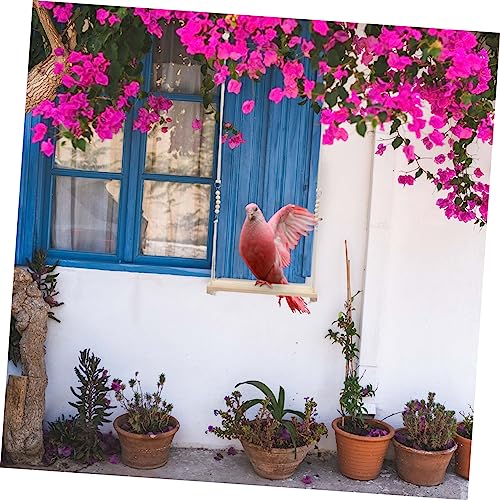 HANABASS 1Pc Parrot Swing Durable Bird Suspension Bridge for Birds Creative Activity Rack for Parakeets Cockatiels and Lovebirds for Play and Exercise