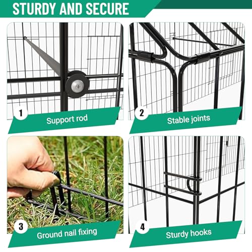 NUGRIART Portable Chicken Coop with Run, 83"×38" Poultry Cage with Waterproof Cover for Small Backyard Flocks, Chickens, Ducks, Rabbits & Small Animals - size: 83.0"L x 38.0"W x 34.0"H