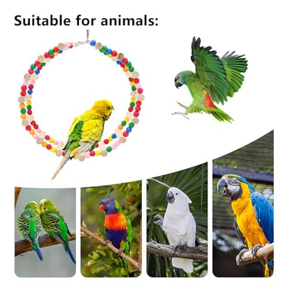 11-Step Bird Ladder Bridge,21.26 x 3.15 inches Raw Wood and Edible Dye,Pet Hamster Climbing Ladder Swing Toys Suitable for Small to Medium Birds,Bird Cage Accessories (11 Ladders) - size: 11 Ladders