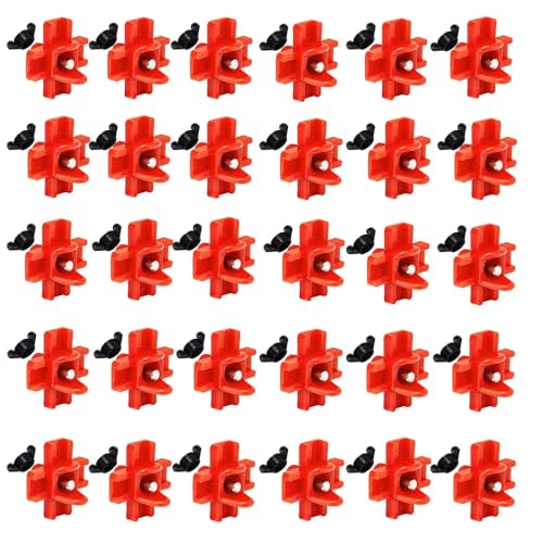 Doublewood 30Pcs Chicken Nipples Horizontal Side Mount Poultry Water Nipple Waterer Drinker Outdoors for Chicken Ducks Quail and Other Poultry (30)