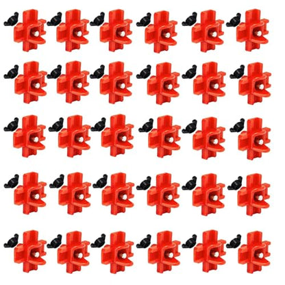 Doublewood 30Pcs Chicken Nipples Horizontal Side Mount Poultry Water Nipple Waterer Drinker Outdoors for Chicken Ducks Quail and Other Poultry (30)