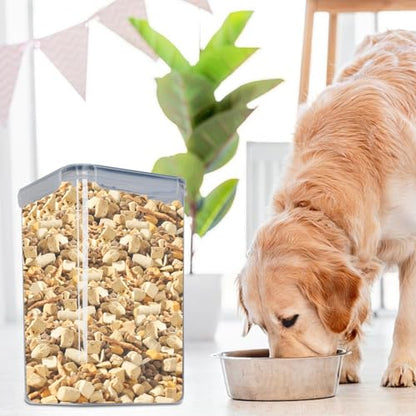 Geyecete 2 PC [6.5L / 220 Oz] large food storage containers Extra Large dog Food Storage Containers with Airtight Lids Can hold 13-15 pounds of dog food