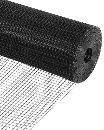 Hardware Cloth 1/2 inch 4 x 100ft Chicken Wire Fencing, Hot-Dipped Galvanized After Welding Garden Plant Supports Welded Metal Chicken Wire Poultry Animal Netting Cage Screen - size: 1/2" x 1/2" 19GA 4'×100'