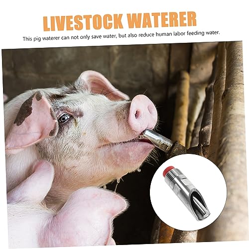 balacoo 10pcs Pig Water Feeder Automatic Piglets Nipple Drinkers Pig Waterer Livestock Drinking Tools