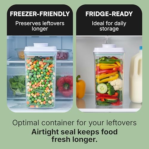 Bop Top Airtight Food Storage Containers with Lid 8 Cups / 67 oz | Kitchen Canister Sets | Air Tight Pantry Container | Pop Top Dry Food Storage Containers for Snacks, Sugar, Flour, Baking, Pasta - color: 67 oz
