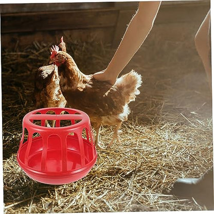 Portable Chicken Feeder Trough Durable Poultry Feeding Container Multi Functional Design for Dry and Wet Food Convenient for and Other Poultry Capacity