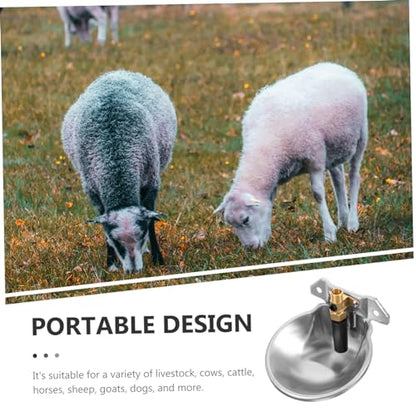 Kisangel Automatic Cow Waterer Bowl Large Capacity Livestock Water Feeder Float Valve Plastic Design for Cattle Sheep and Goats Efficient Water Access for Farms