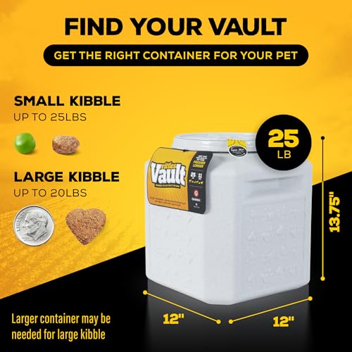 Gamma2 Vittles Vault Pet Food Storage Containers - Sealed Dog and Cat Food Storage Container, Fits up to 25lbs, Made in the USA - [12"L x 13.75"H] - size: 25 Pounds