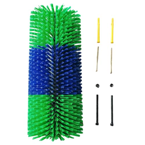 Heavy Duty Metal Root Brush Grooming Massage Scratch Brush for Farms And Ranches Large Cattle Horse Grooming Tool for Horse, Goat, Cattle, Cow, Sheep, Pig, Animal (Green) - color: Green