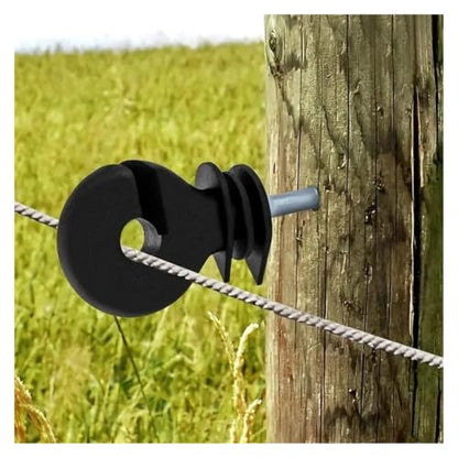 Electric Fencing Ring Insulators Farm Electric Fence Insulators Self Tapping Insulation Nail Wire Connections Livestock Insulator(5PCS) - color: 5PCS