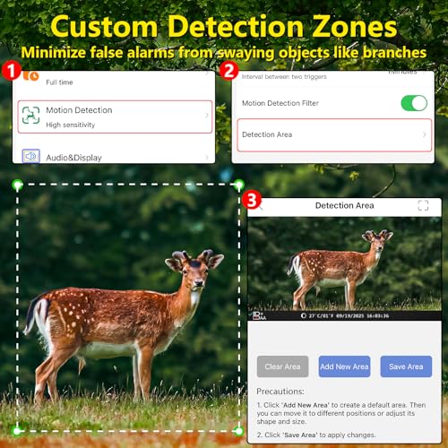 Solar Trail Camera WiFi Bluetooth - 5K 60MP Game Camera with 5200mAh Battery, Rechargeable Trail Cam with 64GB SD Card, Wildlife Cameras Deer Cams for Outdoor Backyard