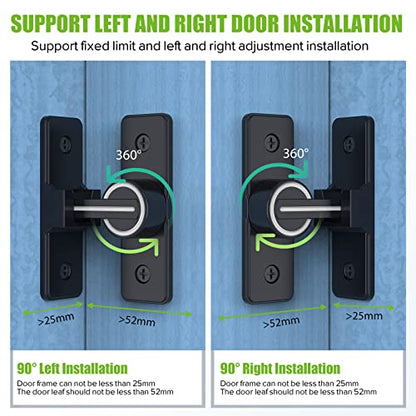 Barn Door Lock Hardware, Heavy Duty 90 Degree Flip Latch Privacy Lock, Zinc Alloy Sliding Barn Door Latch for Bathroom, Bedroom, Closet, Garage, Shed and Gate (Luminous-2PCS) - color: Luminous-2PCS