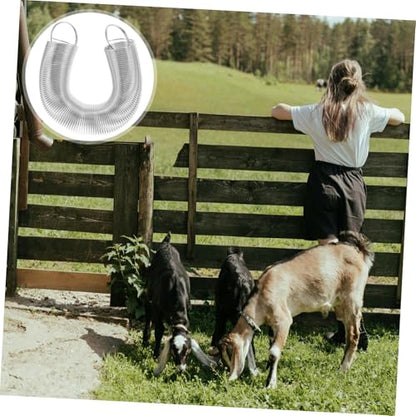 BESPORTBLE Door Handle Spring Replacement Fence Tension Springs Spring for Livestock Fence Replacement Fence Spring Livestock Fence Accessory Electric Fence Spring Gate Silver Stainless Steel