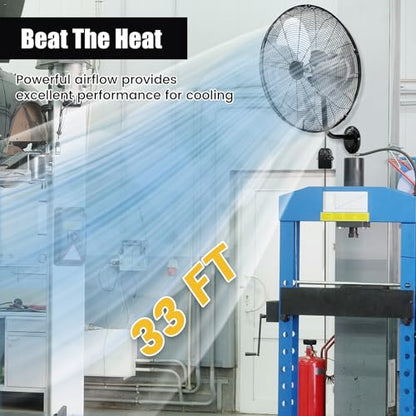 Tangkula 20 Inch Wall Mount Fan with Aluminum Blades, Industrial 3-Speed Oscillating Metal Wall Fan, Heavy Duty for Shop, Commercial, Garage, Warehouse, Workshops & Factory - style: 1-Pack