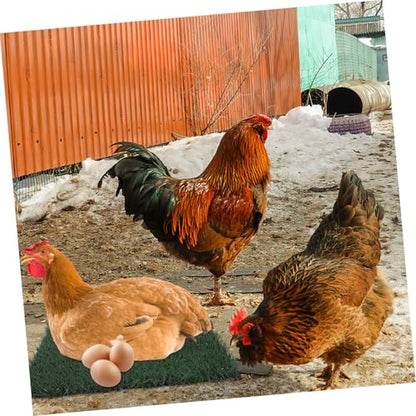 Happyyami 3pcs Washable Chicken Nesting Pads Artificial Grass Nest Box Liners for Coop Bedding Reusable Easy to Clean Comfortable for Hens to Lay Eggs