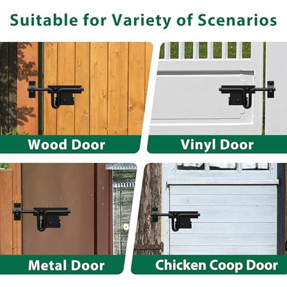 Heavy Duty Gate Latch with Padlock Hole Metal Thickened Slide Bolt Latch Mainly Used for Left or Right Hand Wooden Fence Gate Latch Shed Door Latch-1 Pack