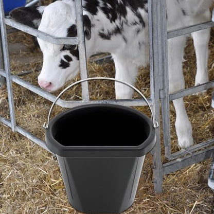 Horse Feed Bucket Rubber Feeder Multipurpose Storage Bin 18L Utility Bucket
