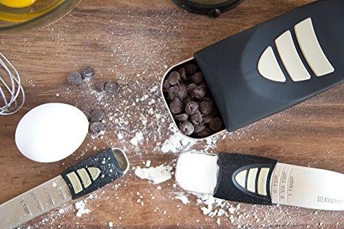 KitchenArt Baker’s Pro Adjust-A-Measure Set, 4-Piece, Satin | Adjustable Teaspoon, Tablespoon, 1/2 Cup Scoop & 2 Cup | All The Essentials For Baking & Cooking | Kitchen Gadgets & Gifts - size: 4-Piece Set