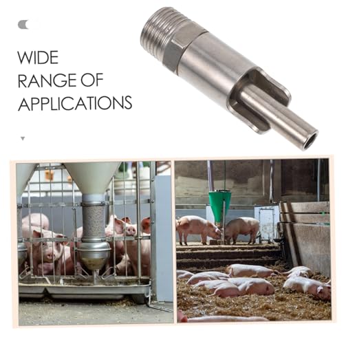 BESPORTBLE Pig Nipple Water Drinkers Livestock Waterer Stainless Steel Pig Waterer Piglets Drinking Dispenser No Waste Design