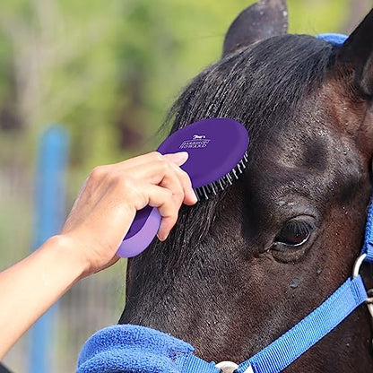 Harrison Howard Horse Mane and Tail Brush - Professional Grooming Brush, Equestrian Detangler, Non-Slip, Purple - color: Purple