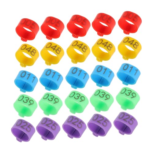 150pcs Poultry Leg Marking Reusable Chicken Identification Bands Bright Color Foot Clips for Easy Breed Separation Lightweight and Convenient for Poultry Care