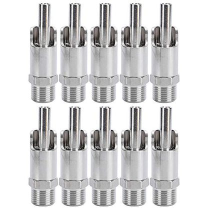 Automatic Pig Nipple Drinker Pig Water Nozzle Poultry Watering System for Sows Piglets Drinking (Stainless Steel) - color: Stainless Steel