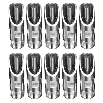 Beduan 304 Stainless Steel 1/2 Male Pig Nipple Waterer for Barrel Kit Feeder Automatic Water Drinker Durable Antirust (Pack of 10)