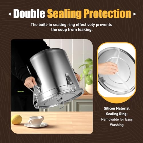 8.7Gal Stainless Steel Canister with Airtight Lid 40-50Lbs Flour Storage Containers for Kitchen Metal Rice Bucket Coffee Canister Dog Food Container Milk Can w/Handles & Sealing Buckles (33L) - color: 33L