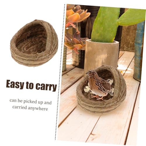 Milisten 2pcs Small Pet Sleeping House Woven Chicken Nesting Box Egg Laying Coop