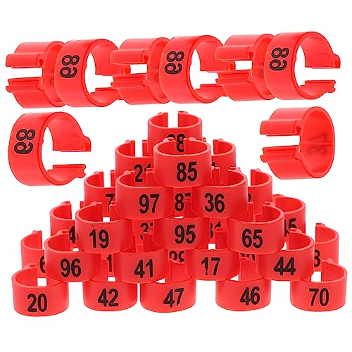 100pcs Bright Colors Meat Pigeon Anklet Pigeon Foot Rings Poultry Leg Bands Identification Ring for Birds Chicken Supplies