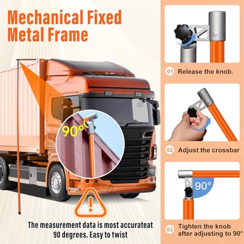20 FT Load Height Measuring Stick,Height Stick,Sturdy Fiberglass Truck Height Stick with Adjustable Pole,Non-Conductive Accurately Measures Stick with Carrying Bag,Retractable Height Stick for Trucks - size: 20FT