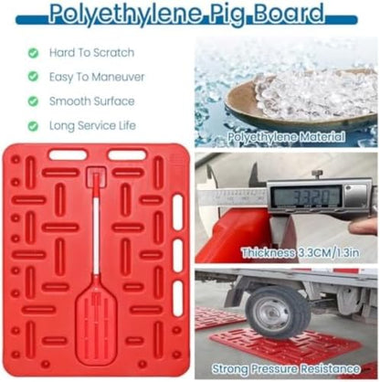 Pig Sorting Divider Panel Extra Large, Lightweight Animal Guide Board with Sorting Paddle for Sheep, Hog, Cattle, Livestock Sorting Panel Reduces Impact Easy to Hold - size: 97x76cm/38x30in