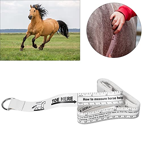 Horse Weight Tape & Measuring Stick | 242cm PVC Tear Tolerant/Protective | Accurate Bust Weight & Body Length for Horses/Farm Animals | Portable Animal Husbandry Tool