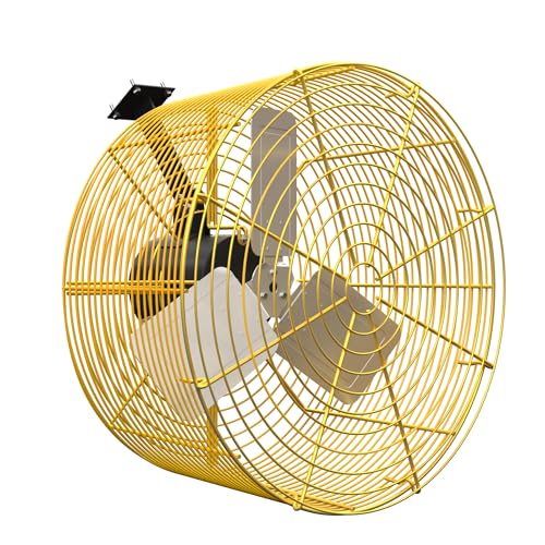 Greenhouse Circulation Fan Air Circulation Fan 1/3 HP 115V Ceiling Wall Mount Fan High Speed Circulation Fan for Greenhouse, Warehouse, Patio, Garage 5470CFM, ETL Listed - size: 20 Inch