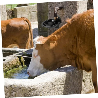 SUPVOX Large Capacity Automatic Waterer for Livestock Durable Cast Cow Water Bowl with Valve for Cattle Sheep Horses and Pigs Outdoor Water Feeder