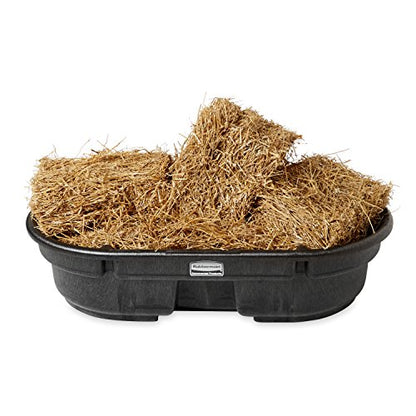 Rubbermaid Commercial Products Stock Tank, 50-Gallons, Structural Foam, Heavy Duty Container, for Livestock/Animal/Cattle Feed & Water, Outdoor Homemade Pool/Hot Tub/Bathtub, & Pet Cleaning/Dog Wash