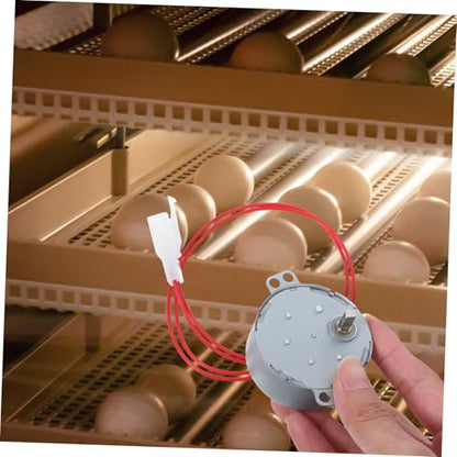 YARNOW 110v Incubator Motor for Automatic Egg Turning Energy-efficient Turner Motor for Chicken Duck Quail Eggs Compatible Mini Incubator Accessory with Precise Rotation and Stable Speed
