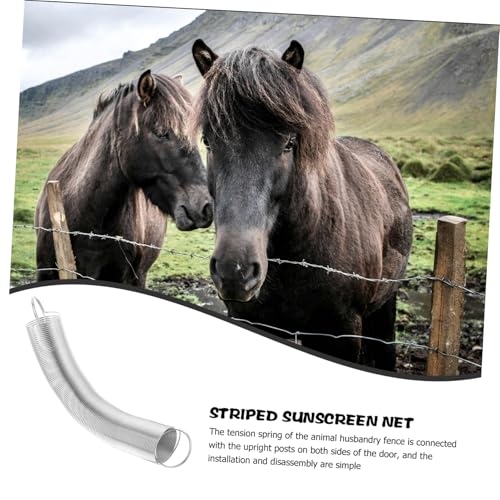 BESPORTBLE Electric Fence Spring Gate Kit Tension Spring for Livestock Fence Durable Stainless Steel Replacement Part for Closure and Easy Installation
