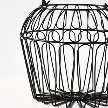 Farmhouse Egg Baskets for Gathering Fresh Egg With Handle, Round Metal Chicken Basket Collecting Fresh Egg Holder for Countertop Kitchen