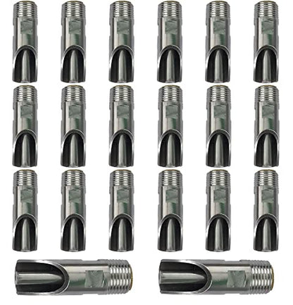 Pack of 20 Stainless Steel 1/2" NPT Automatic Pig Nipple Drinkers for Piglets Growers