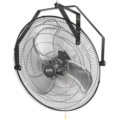 Xcity Wall Mount Fan 18", 3-Speed, Multi-angle Adjustment Model | 4400 CFM, 150°Oscillation & 360°Tilt Angle, 6 ft Cord, Outdoor , Patios，Greenhouse - size: 18'' Pro