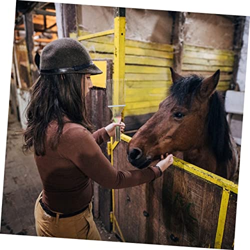BESPORTBLE Metal Cattle Hair Rake for Horse Grooming Medium Livestock Brush for Shedding and Cleaning Horses Cattle and Donkeys Comfortable Comb with Fine Grinding for Massage